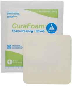 SKU# 3013 CuraFoam 6"x6" Foam Dressing, per box