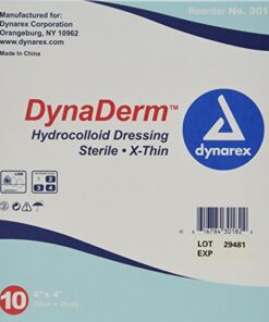 SKU# 3018 DynaDerm Hydrocolloid 4"x4" Extra Thin, per box