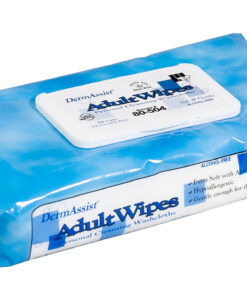 SKU# 80-504 DermAssist Adult Wipe, 8"x12", Blue Pack