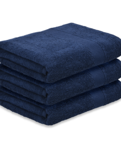 SKU# 107564  Bath Towel, 22x44 Cotton, 6.5lb, Navy Blue, per dz