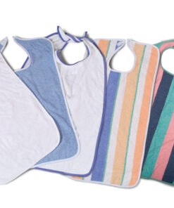 SKU# 100701- Terry Cloth Bib, Extra Long 18"x30", Blue, per dz