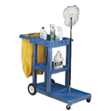 SKU# RCP 3424-88   Utility Cart 16"x30", 3-shelf