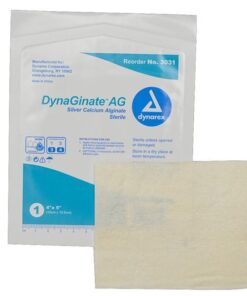 SKU# 3031 DynaGinate AG Silver Calcium Alginate 4"x5", per box