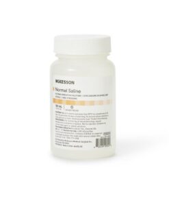 Alternative view of SKU# 37-6240  Sterile Saline, 100mL Screw Top, 48/cs, cs