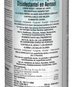 SKU# 170307- Waxie RX Surface Disinfectant  Aerosol Lemon Scent 17oz, 12/cs