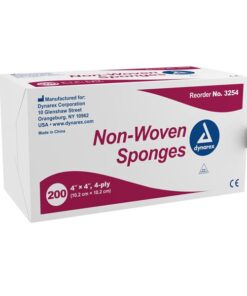 SKU# 3254 Non-Woven 4"x4" Sponge (200/bg) per bag