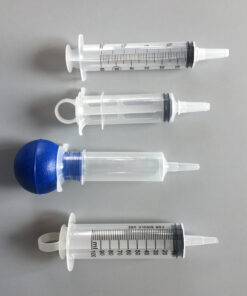 SKU# AS115- 60cc Irrigation Flat Top Piston Syringe (50/bx), per case