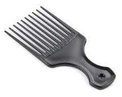 SKU# C567- Hair Pick, Mini 5 1/2" Black (48 pk/cs, 12/pk), per package