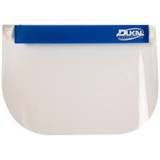 SKU# CM 105 Face Shield, elastic strap, 8.66” +/- 1” Length, (5/bg, 40 bg/cs)cs