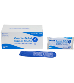 Alternative view of SKU# 2192 Non-Slip Socks, DBL Sided Large, Light Blue (48/cs), cs