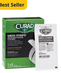 SKU# NON250412Z -  Strips, Closure: CURAD Sterile Medi-Strip Wound Closure, 1/2" x 4" (300/bx), bx
